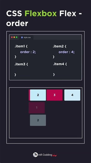 Css Flexbox Flex - Order Using css #coding #codechallenge #short #design