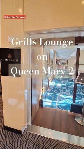 Queen Mary 2's exclusive Grills Lounge #cruise #cunard #cruiseship