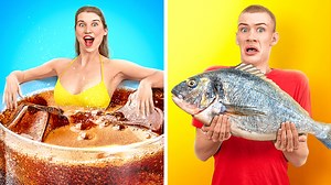 Défi alimentaire gros vs petit ! Le premier à finir son assiette à gagné avec 123 go! Challenge: | 123 GO Challenge French