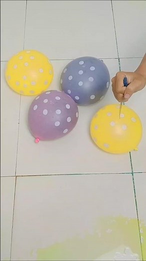 Slow Motion Balloon Pop | Colorful Water Balloon Splash Satisfying 💦🌈💥 #shorts #popping #balloonpop