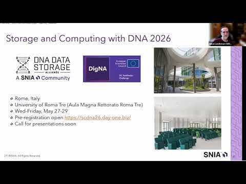 SNIA DNA Data Storage Alliance - 2026 SNIA Preview