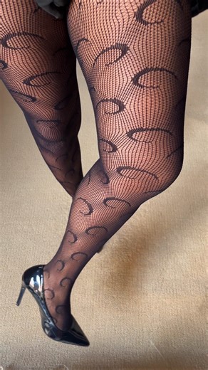 Check Out This Patterned Tights 🌙 #nylon #tights #hosiery #pantyhose #vhkyshop