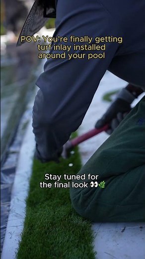 POV: You’re upgrading your pool with turf inlaysl 💦