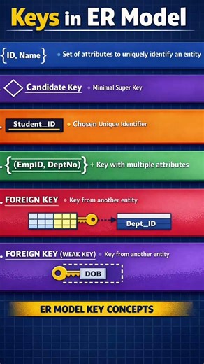 Keys in ER model #bpsctre4 #exam #computerscience