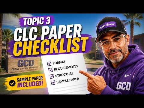 Topic 3 CLC Paper Checklist: Sample Paper Included!