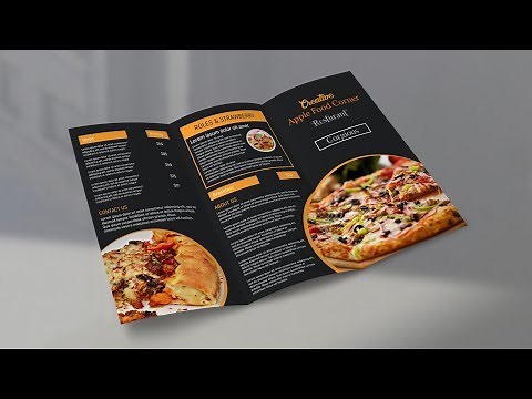 Restaurant Trifold Brochure Design - Photoshop Tutorial