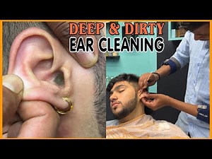 {ASMR} Dirtiest Deep Ear Cleaning Wax Removal and Head Massage by VIKRAM💈#asmr