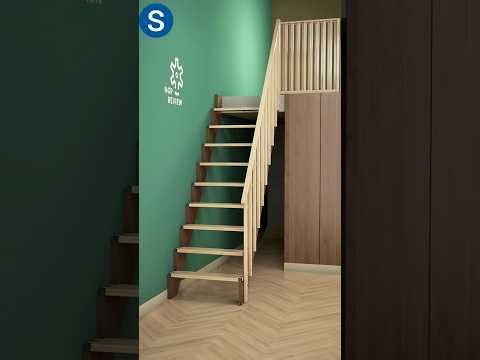 Folding & Sliding Staircase Concept. From Wall Panel to Full Stairs
