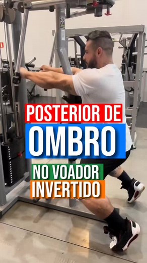 Posterior de ombro no voador invertido. #academia #musculação #treino #ombro #voadorinvertido #treinosozinho #treinosozinha #treinosonline #adilioveloso #musculoalvo
