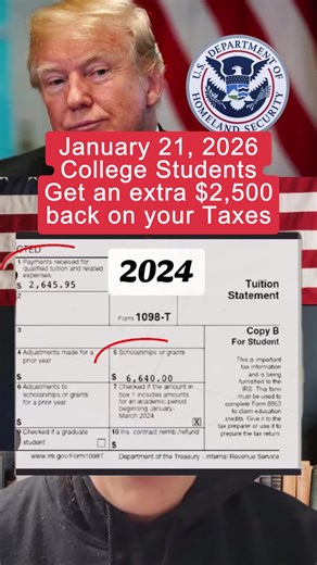 📢 College Students, don't file your taxes without your 1098-T. It can get you up to $2,500 MORE back on your Tax Refund #collegetaxcredit #aotc #ltlc #1098t #taxforms #taxcredits #taxcredit #taxtipsandtricks #taxtips #taxdeductions #1040 #taxdeduction #taxsavings #taxsavingstips #taxplanning #taxseason2024 #taxesdone #taxtime #taxseason #taxhelp #taxreturn #taxreturn #taxrelief #taxresolution #taxreturns #irs #tax #refund #taxrefund #tips #credits #taxsavingstips #forms #taxtok #diytaxes #taxpr
