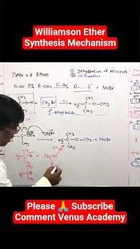 Ethers Williamson Synthesis Mechanism #namereaction #viral #trending