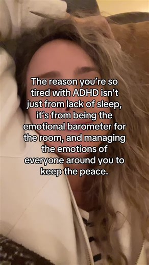 If you have inattentive ADHD and you’re constantly exhausted, it’s not because you’re lazy or unmotivated. Many women with ADHD learn early to regulate other people’s emotions before regulating their own. We learn this as a protection: reading the room, anticipating needs, smoothing emotions, avoiding conflict. That constant emotional scanning is a form of internal hyperactivity. This is a huge invisible drain of our resources energetically, and it taxes your nervous system over time. This isn’t