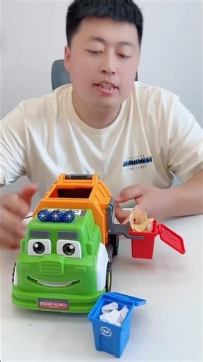 Garbage Truck Toy Challenge 😍 Can It Clean Up Everything? 🚛 #ytshorts #toys #trending
