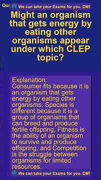 CLEP Natural Sciences Scientific Method