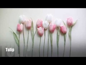 How to make Crepe Paper Flower : Tulips [easy & simple]