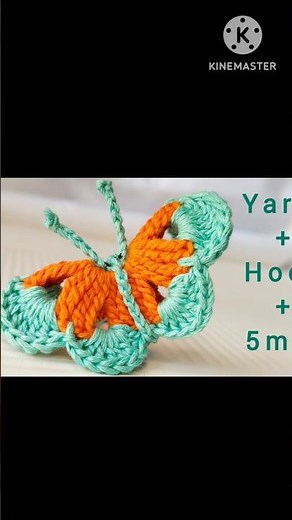Absolutely Stunning 😍!! Crochet Easy Butterfly tutorial for beginners #shorts