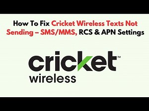 How To Fix Cricket Wireless Texts Not Sending – SMS/MMS, RCS & APN Settings