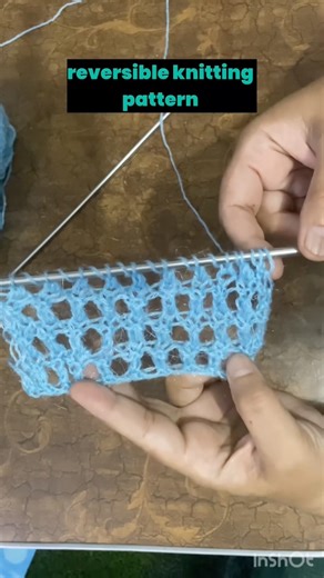 beautiful reversible open knitting pattern #easyknitting #knittingpatterns #knitting #crochet
