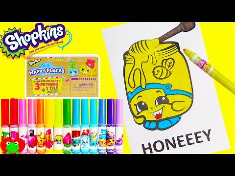 Shopkins Honeeey Coloring Page Lisa Frank Happy Places and More