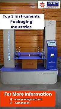 Top 3 Testing Instruments for Packaging Industries | Material Testing | Testing Lab