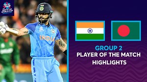 7.6M views · 209K reactions | Virat Kohli produced another batting masterclass to be adjudged the aramco POTM  Catch his highlights  #T20WorldCup | #INDvBAN | ICC - International Cricket Council | Facebook