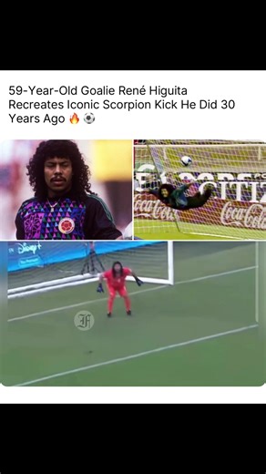Legendary goalie René Higuita surprised fans with his Iconic Scorpion move 30 years later at 59 years old. #renehiguita #raza #latinostiktok #floridafoos #fyp