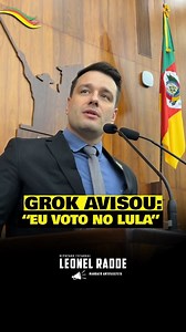 18K views · 12K reactions | INTELIGÊNCIA ARTIFICIAL vs BURRICE NATURAL Grok, a Inteligência Artificial, criada pelo próprio Elon Musk, é muito melhor que a burrice natural da extrema direita mundial. A Grok disse verdades que os fascistas odeiam. A melhor dessas verdades é sobre o Lula. Assista à minha fala e entenda essa história. Resistimos até aqui, agora é hora de derrotar o fascismo. | Leonel Radde | Facebook