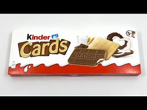 Kinder Cards | Crunchy Biscuit Cocoa Wafers with Delicate Milk and Chocolate Cream 5 packs 128g