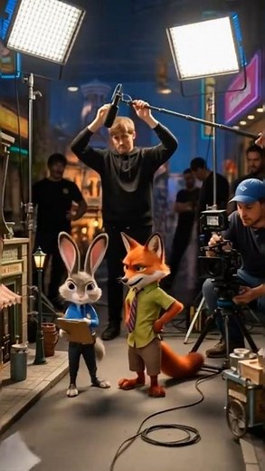 Behind the Scenes of Zootopia: How They Filmed the Chase! 🎬 #Zootopia #JudyHopps #NickWilde