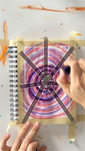 5-Minute Easy Art Journaling Idea with Tempera Paint Sticks #easyart #dailyart #creative