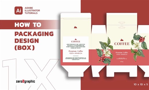 【手把手超详细包装制作教程】优质咖啡豆系列包装盒设计教程Packaging Design (Box) in Adobe Illustrator CC 2020