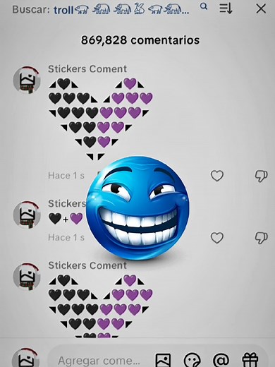 Commentaire Tutorial sur TikTok avec Trollface