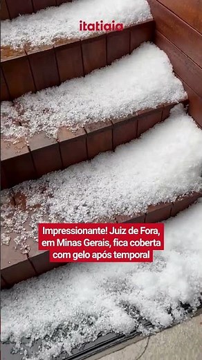 IMPRESSIONANTE! JUIZ DE FORA FICA "EM BAIXO" DE GELO APÓS TEMPORAL DE GRANIZO!