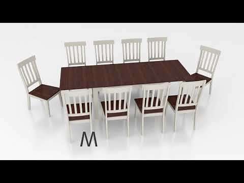 AAmerica Mariposa Dining room table with two butterfly leaves video