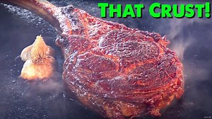 This 3 lb Tomahawk Ribeye (Cowboy Steak) is mouthwatering delicious. Let's cook this to perfection on the Blackstone Griddle. | Ballistic BBQ