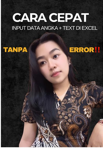SAVE BIAR GAK LUPA! Input data angka dan text #work #excel #study #career