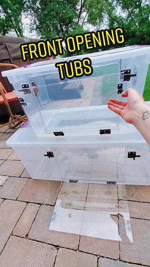 DIY Front Opening Tubs for Reptiles