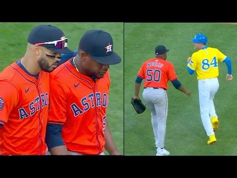 Astros, Red Sox Benches CLEARING Scuffle After Astros ACCUSE Red Sox Of STEALING Signs!