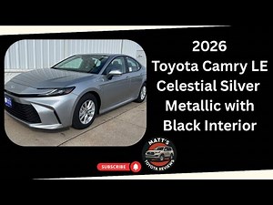 2026 Toyota Camry LE Celestial Silver Metallic With Black Interior