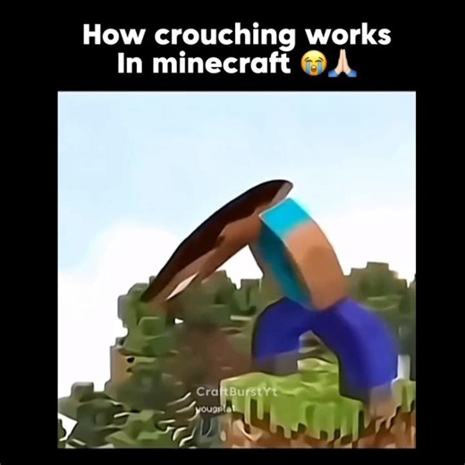 How crouching works In minecraft #minecraft