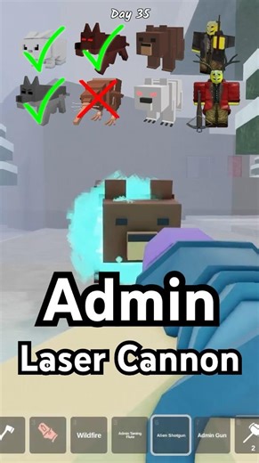 Admin Laser Cannon 😱 #99nightsintheforest #99nights #roblox