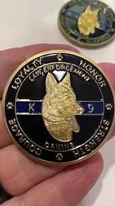 Paypal link to purchase https://py.pl/ACCexrhgMza Guardians of the Night K9 Challenge Coins Okay, so the laser machine we are getting, the tube is BAD on it. We originally thought it would last about 6 months and we'd be able to sell engraved items to purchase the "recharge" of the tube, which is over $1,000, but will last ten years! So, I'm selling off more coins I have here, I have about 20 of them left from handing out. They are $15.00 each, free shipping, ready to go. They have a clear acryl