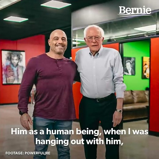 Joe Rogan Says He's Voting for Bernie