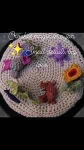 Check out this tiny crochet aquarium in a jar. Isn't it adorable?"👇👇❤️💯🌹💯🥰 | Crochet