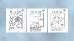 Coloring   Comprehension Printable| Color, Draw and Reading Worksheets | English Activity Digital Download - Etsy UK