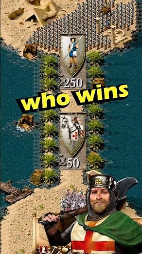 250 Spearmen vs 50 Knights – WHO WINS Stronghold Crusader Definitive Edition
