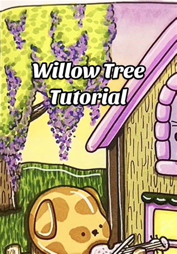 Willow Tree Coloring Tutorial: Adding Depth and Flowers