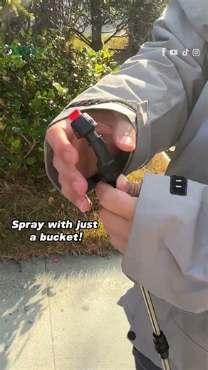 Portable Sprayer Hack: Just Use a Bucket! #shorts #electrictools