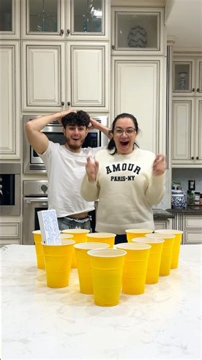 Mom Vs. Son cup pong challenge 😂 #shorts