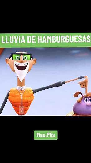 Película Animada: Lluvia de Hamburguesas y Más